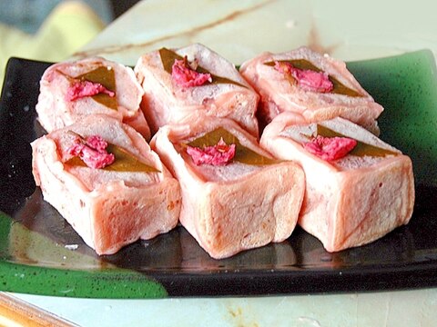 春色ピンクのきんつば!桜餡の簡単きんつば♪